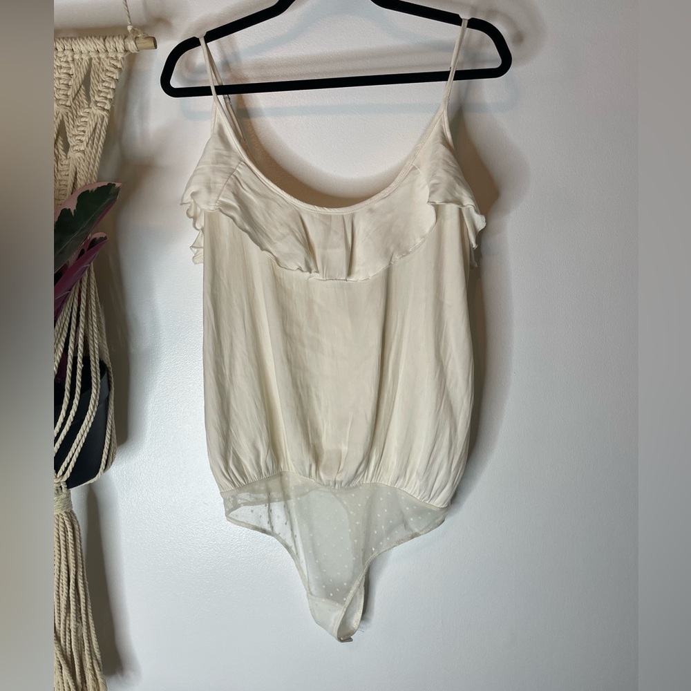 Intimately Free People ruffled bodysuit in ivory
